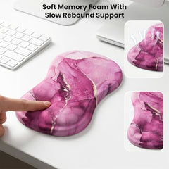 TECPHILE Mouse Pad Wrist Support with Massage Design, Ergonomic Dog Paw Mouse Mat, Pain Relief Memory Foam, Anti-Slip PU Base, Cushion Mousepad Wrist Rest for Gaming, Home, Office, Laptop, Computer