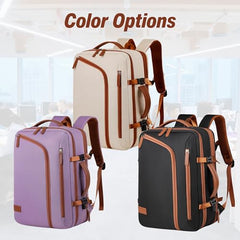 KARRIER 50L CrossZip Laptop Backpack for Men & Women, Spacious Padded Laptop Bag with Multiple Compartments for Office, College, Work & Travel, Cream**