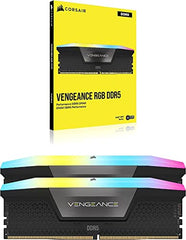 CORSAIR Vengeance RGB DDR5 RAM 32GB (2x16GB) 6400MHz CL36 Intel XMP iCUE Compatible Computer Memory - White (CMH32GX5M2B6400C36W)