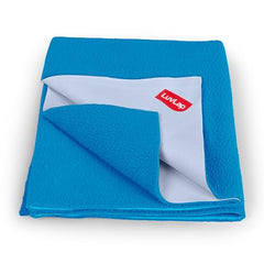 LuvLap Instadry Waterproof Baby Dry Sheet, Small Size 50x70 cm, Extra Absorbent Quick Dry Sheet for New Born,Toddler, Anti-Piling Fleece for Baby, Bed Protector, Pack of 2, Maroon & Navy Blue