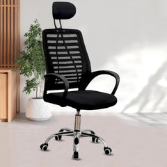 Casa Haus Italia Premium Leatherette Office Chair for Work | Boss Chair, Ergonomic Executive, Luxurious Cushioned Arms & Seat, 2 Point Back Massager, Heavy Duty Metal Base (Burgundy)