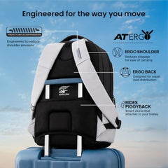 American Tourister Verve 17" Laptop Backpack | USB Charging Port | Smart Trolley Sleeve | Hidden Pocket | Tractum Suspension Straps | Office Bag for Men and Women | Black | 1 Year Global Warranty