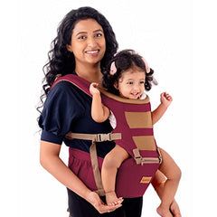 LuvLap Royal Hip Seat Baby Carrier with 4 Carry Positions, Baby Carrier with Hip seat for 6 to 24 Months Baby, Adjustable New-Born to Toddler Carrier, Max Weight Up to 15 Kgs (Black)