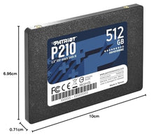 Patriot Memory P210 512GB Internal SSD SATA 3 2.5 Solid State Drive P210S512G25
