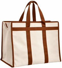 Canvas Tote Bag with Zipper Closure, 63 Litre Capacity