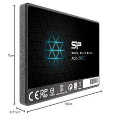 SP Silicon Power Ace A55 2TB 2.5 Inch SATA III SSD, 3D NAND with SLC Cache, Up to 500MB/s, Internal Solid State Drive for Desktop Laptop (SP002TBSS3A55S25)