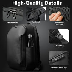 BANGE Durable Business Smart Backpack for Men and Women,can holds 15.6 Inches Laptop Backpack, Waterproof Commute Work Travel Backpack, Flight Carry-On (blue)