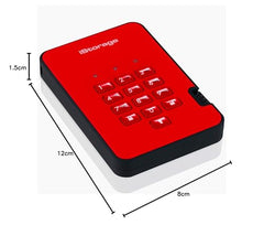 iStorage diskAshur2 256-bit 256GB USB 3.1 secure encrypted solid-state drive - Black IS-DA2-256-SSD-256-B