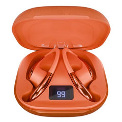 ACwO DwOTS Sense Pro True Wireless Earbuds, 42dB ANC, Voice-First Mic System for Clear Calls, Skin-Friendly Ear Hooks, 12mm Drivers, Dual Pairing, Sweat Resistant, Advanced Bluetooth Ear Buds (Orange)