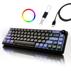 Kreo Hive 65 Wired Mechanical Gaming Keyboard | 65% Layout | Gasket Mount | Metal Volume Knob | Pre-Lubed Linear Switches | RGB Backlit | Type-C | Mac & Windows Mode