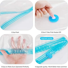 Vacuum Storage Bags, 5 Pack | with Air Pump