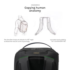 MOKOBARA Transit Backpack | Fits Laptop Up To 16 Inch, 30L Capacity, Water-Resistant Polyester, Vegan Leather Trims | Money Moves, Black