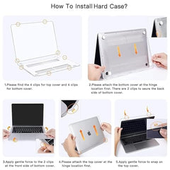 Dyazo 13.3 Inch Laptop Case | Cover | Hard Shell Protector Compatible for Apple MacBook 13 Inch 2020/2019 / 2018 Mac Book Air M1 A2337 A2179 A1932 (Transparent)