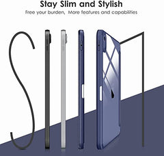 ProElite Case Cover for Apple iPad (A16) 11th/10th Generation (2025/2022), Transparent case Cover with Pencil Holder for iPad 11th/10th Gen 2025/2022, Grey