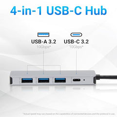 Amazon Basics Pro Series 6-in-1 USB HUB, USB-C PD 3, HDMI (4k@60Hz), USB 3.0-5 GBPS Data Transfer Speed, Aux 3.5, Docking Station with Instant Screen- On/Off and One-Click Mute Button (Turquoise)