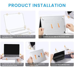 HASTHIP Laptop Cover for MacBook Air 13.6 Inch M4 A3240 M3 A3113 M2 A2681