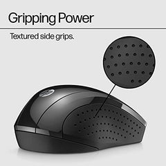 HP X3000 G3 Wireless Mouse - Black, 15-Month Battery, Side Grips for Control, Travel-Friendly, Blue LED, Powerful 1600 DPI Optical Sensor, compatible with Wins PC/Laptop, Mac, Chromebook (683N7AA#ABL)