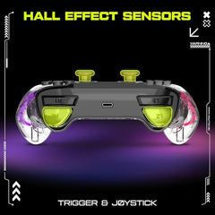 TAG Gamerz GWL2000 Wireless+Bluetooth+Wired Gamepad For PS3/PS4/PC/Android/iOS, Hall Effect Trigger & Joystick, Game Controller With 2 Macro, Turbo Mode, Upto 16 Hours Gaming, RGB Joypad