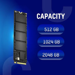 HIKVISION E3000 Internal NVMe PCIe M.2 SSD 512GB, Internal Solid State Drive, Gen 3x4, 2280, 3D NAND Flash Memory, Up to 3500MB/s Read Speed
