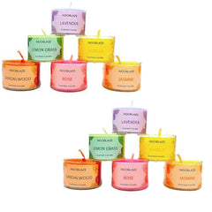 Indoblaze Aroma Candles Gift Set | 6 Fragrances Aroma Candle | Scented Candles Set | Perfect for Gifting (Pack of 12)