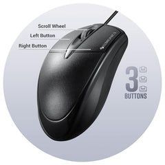 Zebronics Zeb-Power Wired USB Mouse, 3-Button, 1200 DPI Optical Sensor, Plug & Play, for Windows/Mac