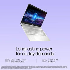 HP 15 Smartchoice, Intel Core Ultra 5 125H 12 TOPS, 24GB DDR5 (Upgradeable) 1TB SSD,Anti-Glare, FHD, 15''/39.6cm,Win11, M365*Office24, Silver, 1.65kg, FD1458TU, FHD Camera w/Shutter, Backlit AI Laptop
