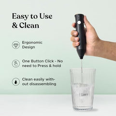Salt AeroWhisk Classic Rechargeable Milk Frother | 3 Speed Modes | Egg Beater and Milk Frother Attachment | Powerful Motor with Long Lasting Battery, Green