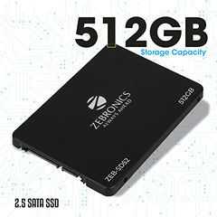 ZEBRONICS ZEB-SD52 SSD 512GB, SATA II and SATA III Interface, QLC, Silent Operation