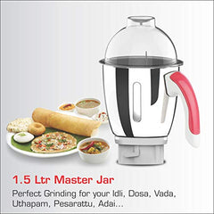 Vidiem EVA Royal 750W Mixer Grinder with 3 Jars | 750W mixer Grinder | 2 Years Product Warranty & 5 Years Motor Warranty | Red & Black