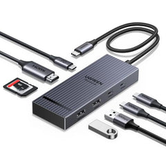 UGREEN 10Gbps USB C Hub 8 in 1 with 4K@60Hz HDMI, 170MB/s SD/TF Card Reader