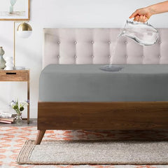 MollisHomes Mattress Protector Single Size, 72x36 Inches, Grey