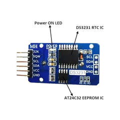 Robocraze DS3231 RTC Module | AT24C32 Real Time Clock Memory Board
