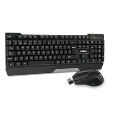FRONTECH Wired Keyboard and Mouse Combo | Membrane Keys with Retractable Stands | USB Plug & Play | Ergonomic & Comfortable Design | 1 Year Warranty (1692, Black)