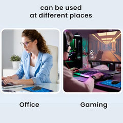 Ant Esports Prism Mouse Pad with Anti-fray Stitching, Waterproof Surface & Non-Slip Rubber Base with Stitched Edges Gaming Mouse Mat for Laptop, Compatible with Laser and Optical Mice – Black
