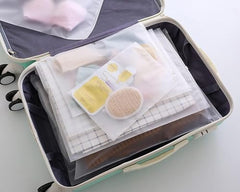 GREENTWISH Polyethylene Frosted Zipper Bag|Travel Bag For Shoes Cosmetics Jewellery Toiletries School Trip|Resealable|LDPE Zip Lock Space Saver Bags with Air Vent Hole (Pack of 30), Transparent