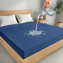 Ayka 100% Waterproof King Size 78x72 inch Cotton Quilted Mattress Protector Breathable Hypoallergenic Noiseless Ultra Soft Elastic Fitted Bed Protector Mattress/Bed Cover (Grey, King (78 * 72”))