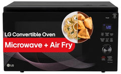 LG 32 L, Convertible Microwave Oven with Air Fry, Charcoal Lighting Heater, Wi-Fi Enabled (MJEN326UHWF, Black, Motorised Rotisserie, 60 Air Fry Recipe, 40 Scan to Cook Recipes & 431 Auto Cook Menu)
