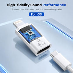 Verilux® Lighting to Type C Earphone Converter with Aluminum Alloy Housing