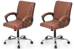 GOYALSON Ergonomic Revolving Office Home Swivel Desk Chair with Adjustable Height Smooth Moving (2, Black, Standard)