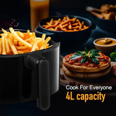 KENT Digital Air Fryer 5L | 1400W | Bake, Grill & Roast | Up to 80% Less Oil Usage | 8 Preset Menu | Rapid Heat Circulation | Digital Display & Touch Control Panel | Glass Window with in built Light