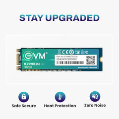 EVM 1TB M.2 SATA SSD 2280 | Internal SSD | Up to 550MB/s Read 370MB/s Write | Laptop Desktop Upgrade Storage | 5 Year Warranty (EVMM2/1TB)