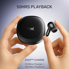 boAt Airdopes Prime 511, Volume Swipe Control, 50hrs Battery, 4Mics ENx, Multipoint Connection, App Support, Bluetooth Earbuds, TWS Ear Buds Wireless Earphones with mic (Active Black)