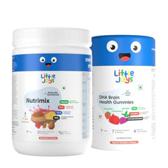 Little Joys DHA Kit (4-6 Years) | With NutriMix (350g) & DHA Gummies (30 day pack) | Omega 3 DHA-Packed Kit for Better Focus & Memory