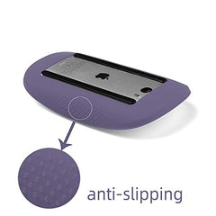 Hi Color Silicone Case Cover Protective Skin for Magic Mouse 1/2 Silicone Case for Apple Magic iPad Mouse (Light Gray)
