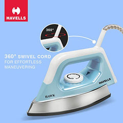 Havells Blaze Dry Iron 2 KG Heavy Weight Dry Iron| 1250W| American Heritage Non-stick Coated Sole Plate For Smooth Gliding & Long Life| Aerodynamic Design| 2 Year Manufacturer Warranty (Black)