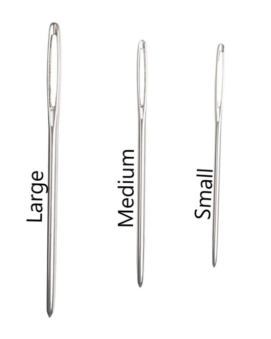 SYGA Large-Eye Needles Stainless Steel Yarn Knitting Weaving Stringing Sewing Needles Darning Needle Crafting Crochet Projects - 11 Pieces