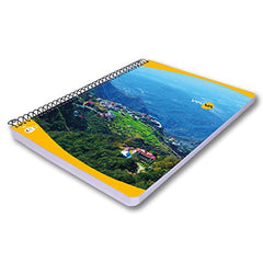 YOUVA Navneet|Spiral Long Book For Students And Executives|Spiral Bound With Safety Lock|A4 Size -21 X 29.7 Cm|Single Line|400 Pages|Pack Of 1