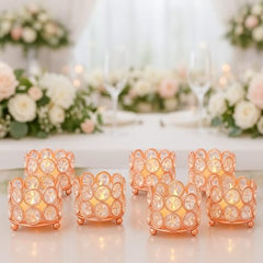 CentraLit Tealight Candle Holder Votives Bowl Iron Artware for Home Decoration, Christams Diya Diwali Decoration Lights Centerpieces for Wedding Home Party Table Decor (Gold (Pack of 10))