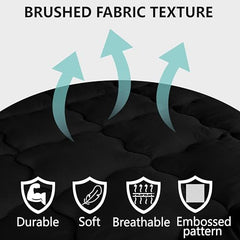 AVI Super Soft 500 GSM Microfiber Bed Mattress Topper for King Size 78x72 Inch | All Season Comfortable Sleep 2 Inch Thick Mattresses Padding King Size -(White, 6.5x6 Feet, 4 Corners Elastic Band)