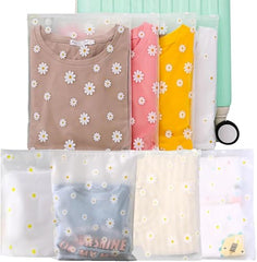 OSDUE Polyethylene Frosted Zipper Bags 30x35cm Pack of 10 – Transparent LDPE Zip Lock Storage Bags for Clothes, Shoes, Cosmetics, Jewellery, Toiletries & Travel